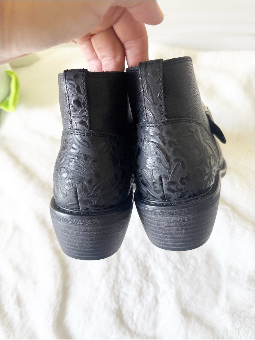 Alegria Mikki Loretta Crow black silver buckle make Boots leather size 38/8 NWOT - Picture 5 of 9